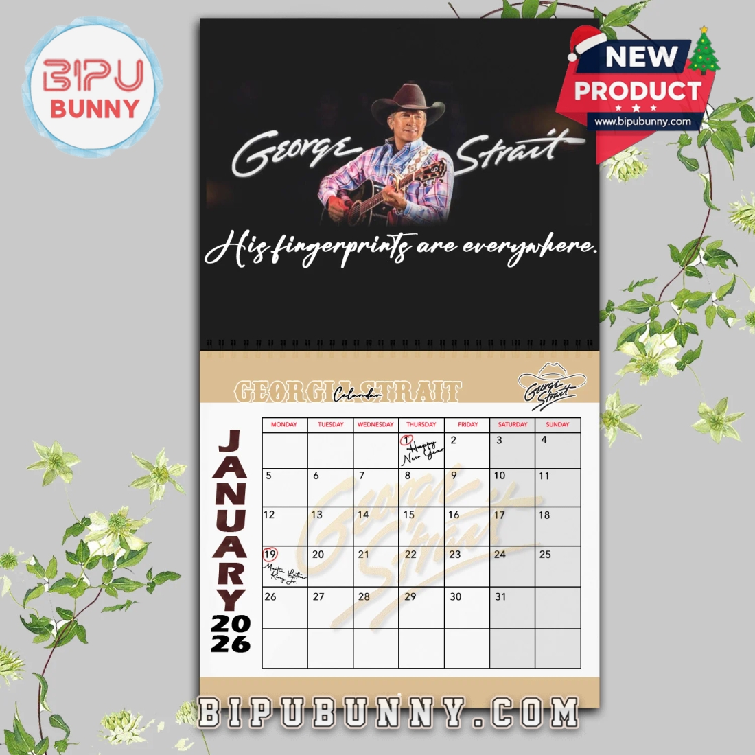 George Strait Wall Hanging Calendar 2026 George Strait Wall Hanging Calendar 2026