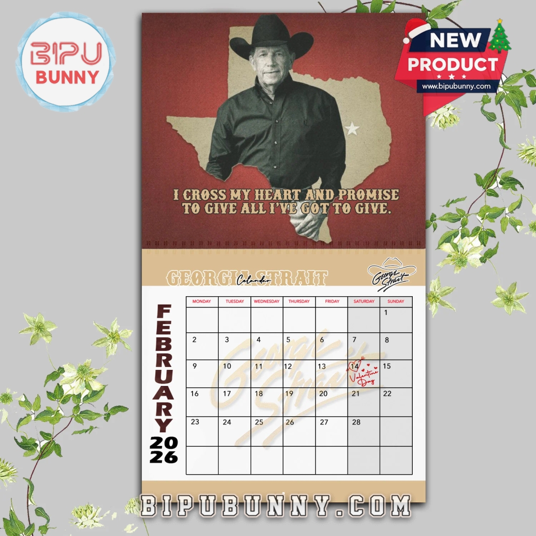George Strait Wall Hanging Calendar 2026 George Strait Wall Hanging Calendar 2026