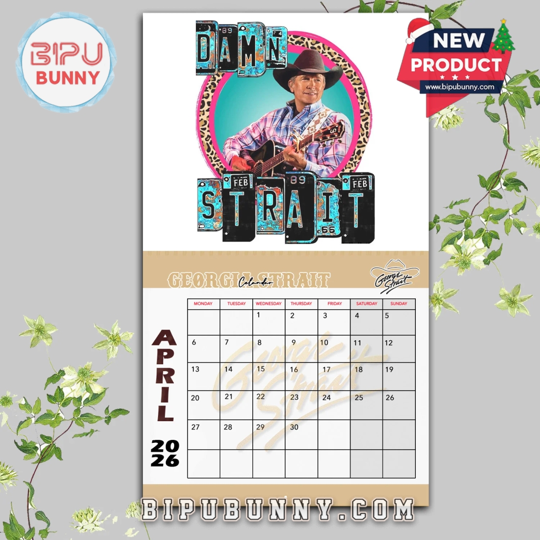 George Strait Wall Hanging Calendar 2026 George Strait Wall Hanging Calendar 2026
