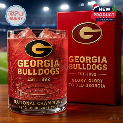 Georgia Bulldogs National Champions Whiskey Glass