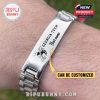 On wrist view of Georgia Tech silver bracelet with custom name engraving!