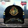 Harry Potter crossover cap with Dallas Cowboys branding, broomstick art, and Hogwarts crest on front panel.