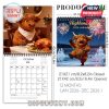 October 2026 calendar page showing a Highland cow at a festive dinner, with a clear monthly layout and notes section!