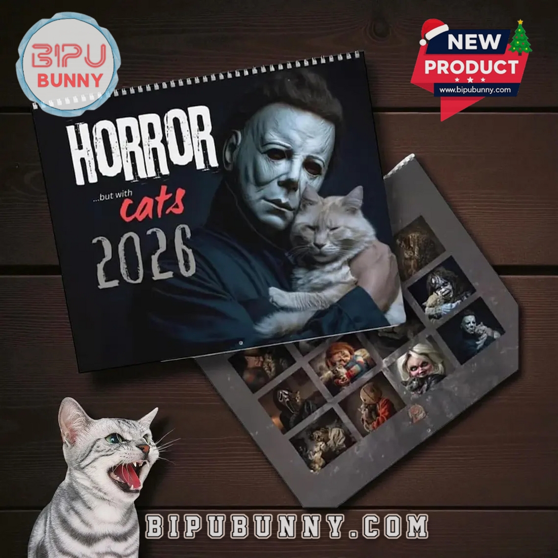 Horror Cats Wall Calendar 2026 Horror Cats Wall Calendar 2026