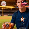 Houston Astros fan holding a whiskey glass inside a stadium environment!