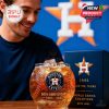 Houston Astros whiskey glass with matching gift box shown in a close setting!