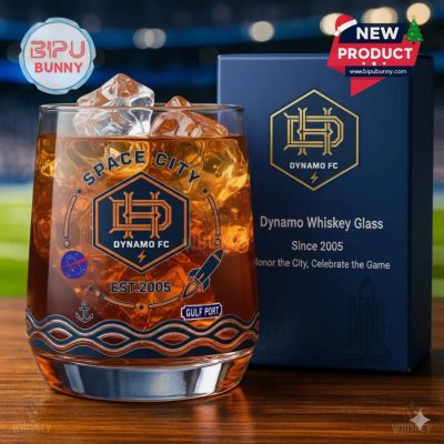 Houston Dynamo FC Whiskey Glass