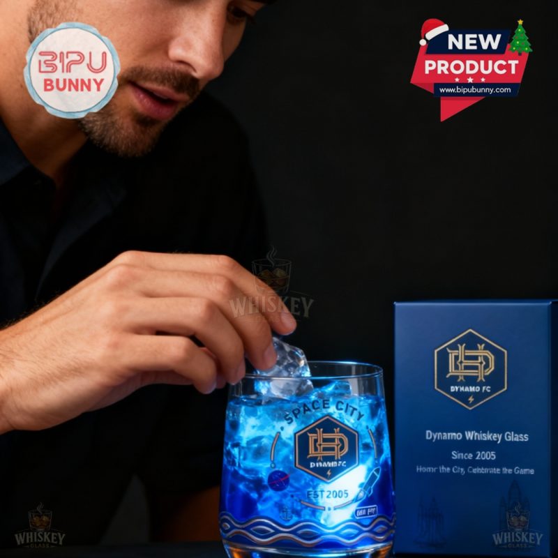 Houston Dynamo FC Whiskey Glass