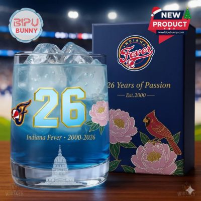 Indiana Fever 26th Anniversary Whiskey Glass