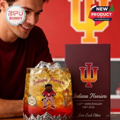 Indiana Hoosiers 139th Anniversary Whiskey Glass