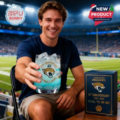 Jacksonville Jaguars 30th Anniversary Whiskey Glass