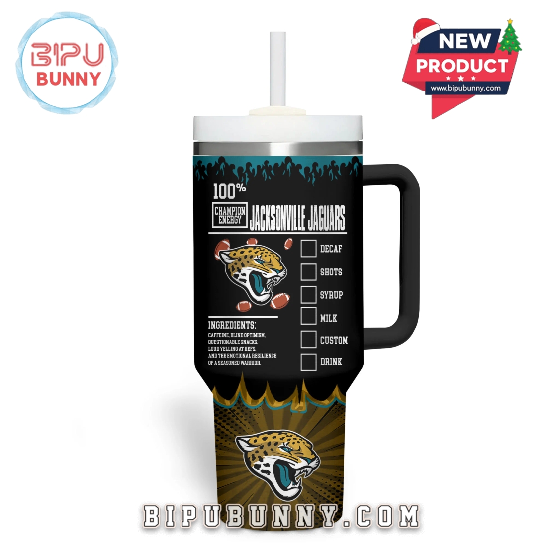 Jacksonville Jaguars NFL Champion Energy Tumbler 40oz Jacksonville Jaguars NFL Champion Energy Tumbler 40oz