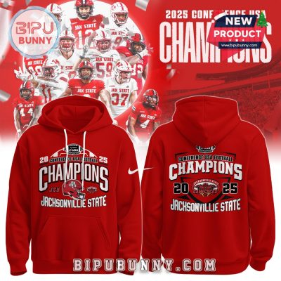 Jacksonville State Gamecocks 2025 Football Champions Hoodie