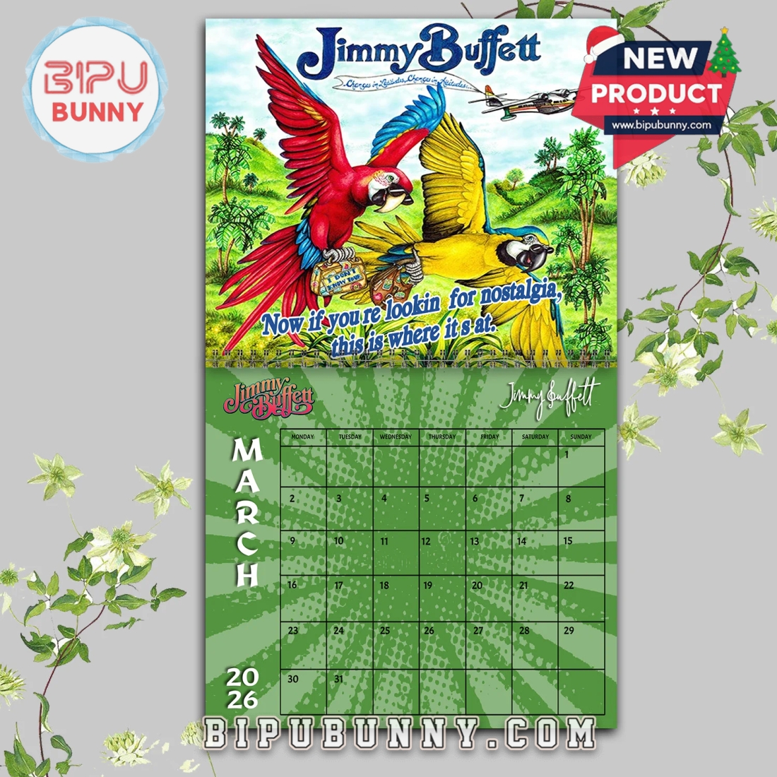 Jimmy Buffett Wall Hanging Calendar 2026 Jimmy Buffett Wall Hanging Calendar 2026