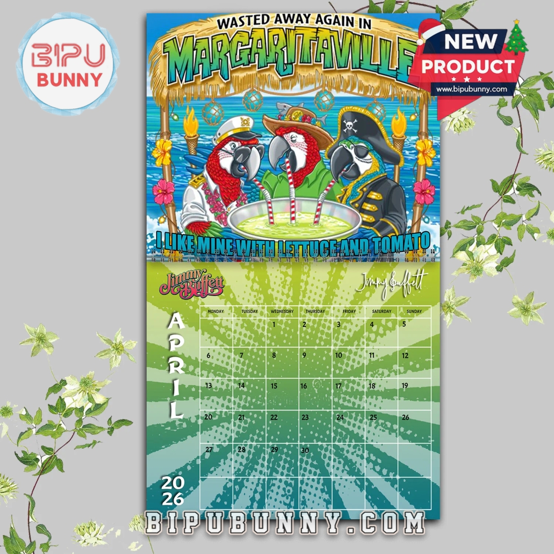 Jimmy Buffett Wall Hanging Calendar 2026 Jimmy Buffett Wall Hanging Calendar 2026