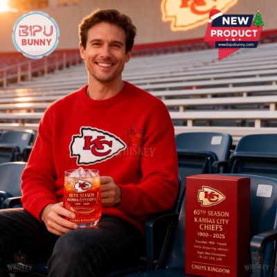 Kansas City Chiefs 65th Season Anniversary Whiskey Glass
