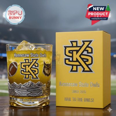 Kennesaw State Owls Whiskey Glass