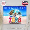 Kenny Chesney 2026 calendar cover with a beach background and the singer featured prominently.