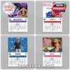 May, June, and July calendar pages with holiday designs for Mother's Day, Father's Day, and Independence Day.