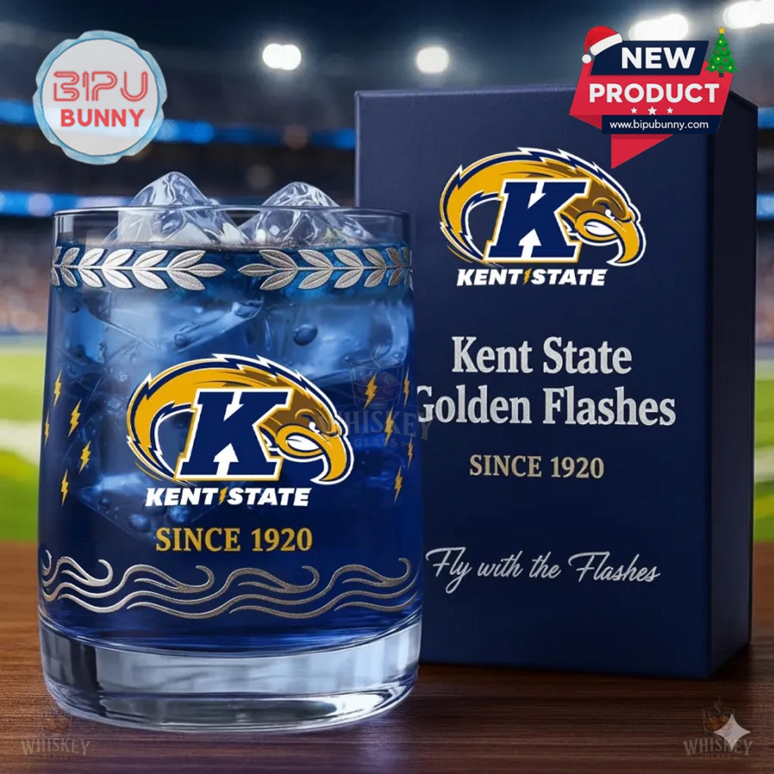 Kent State Golden Flashes Whiskey Glass Kent State Golden Flashes Whiskey Glass
