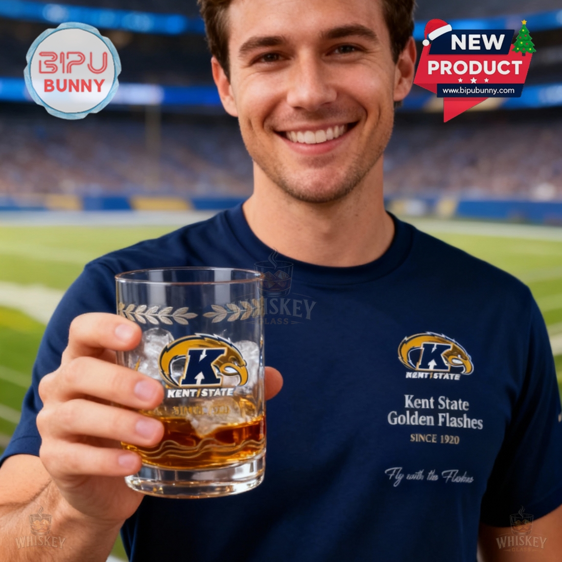 Kent State Golden Flashes Whiskey Glass Kent State Golden Flashes Whiskey Glass