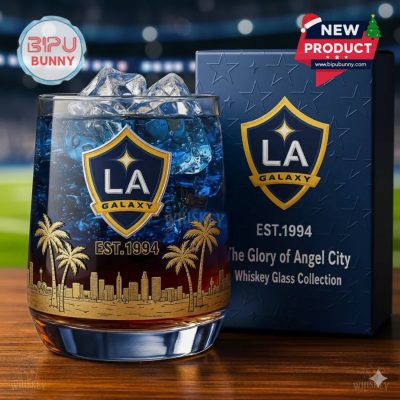 LA Galaxy Whiskey Glass