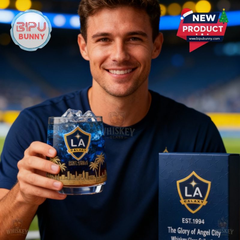 LA Galaxy Whiskey Glass