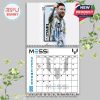 September 2026 calendar page with Messi's powerful game visuals and clean, sporty design in Argentina’s blue and white!