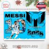 Messi 2026 calendar cover, blue background, number 10 design, Messi action shots, bold typography, Argentina theme!