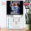 January 2026 calendar, Messi lifting trophies, electric blue theme, handwritten event notes, Argentina jersey!