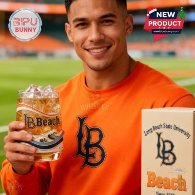 Long Beach State University Beach Whiskey Glass