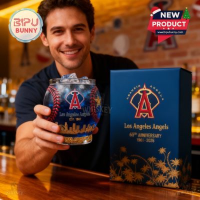 Los Angeles Angels 65th Anniversary Whiskey Glass