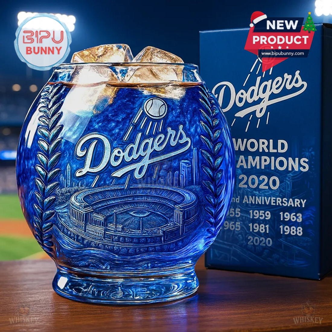 Los Angeles Dodgers World Champions Whiskey Glass Los Angeles Dodgers World Champions Whiskey Glass