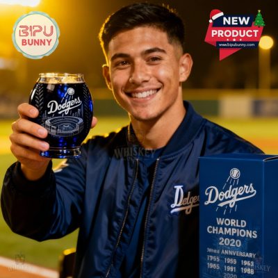 Los Angeles Dodgers World Champions Whiskey Glass