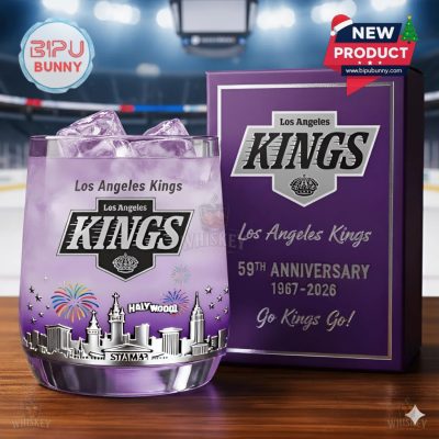 Los Angeles Kings 59th Anniversary Whiskey Glass