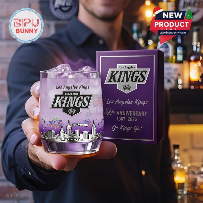 Los Angeles Kings 59th Anniversary Whiskey Glass