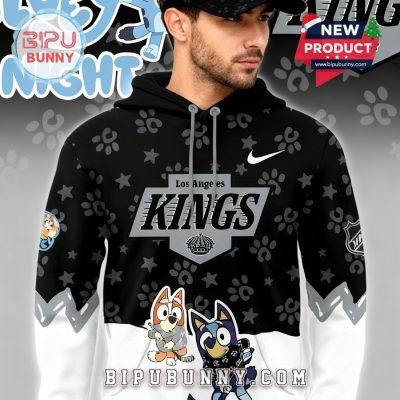 Los Angeles Kings NHL Bluey Night Limited Hoodie