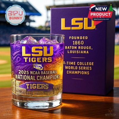 LSU Tigers 2025 NCAA National Champions Whiskey Glass