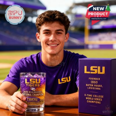 LSU Tigers 2025 NCAA National Champions Whiskey Glass