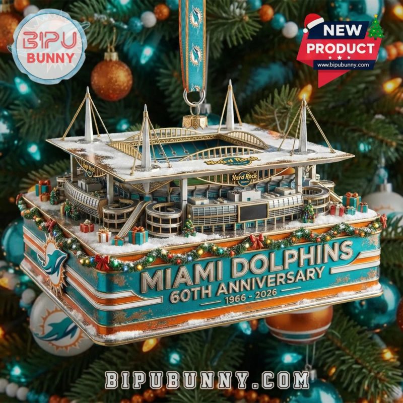 Miami Dolphins 60th Anniversary Stadium Ornament