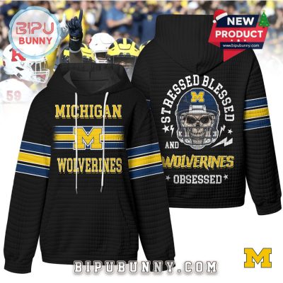 Michigan Wolverines NCAA Obsessed Waffle Hoodie