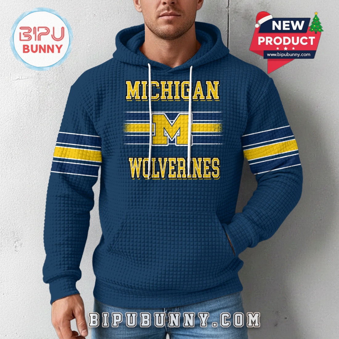 Michigan Wolverines NCAA Obsessed Waffle Hoodie Michigan Wolverines NCAA Obsessed Waffle Hoodie