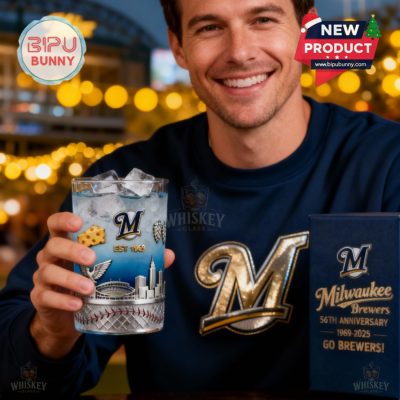 Milwaukee Brewers 56th Anniversary Whiskey Glass