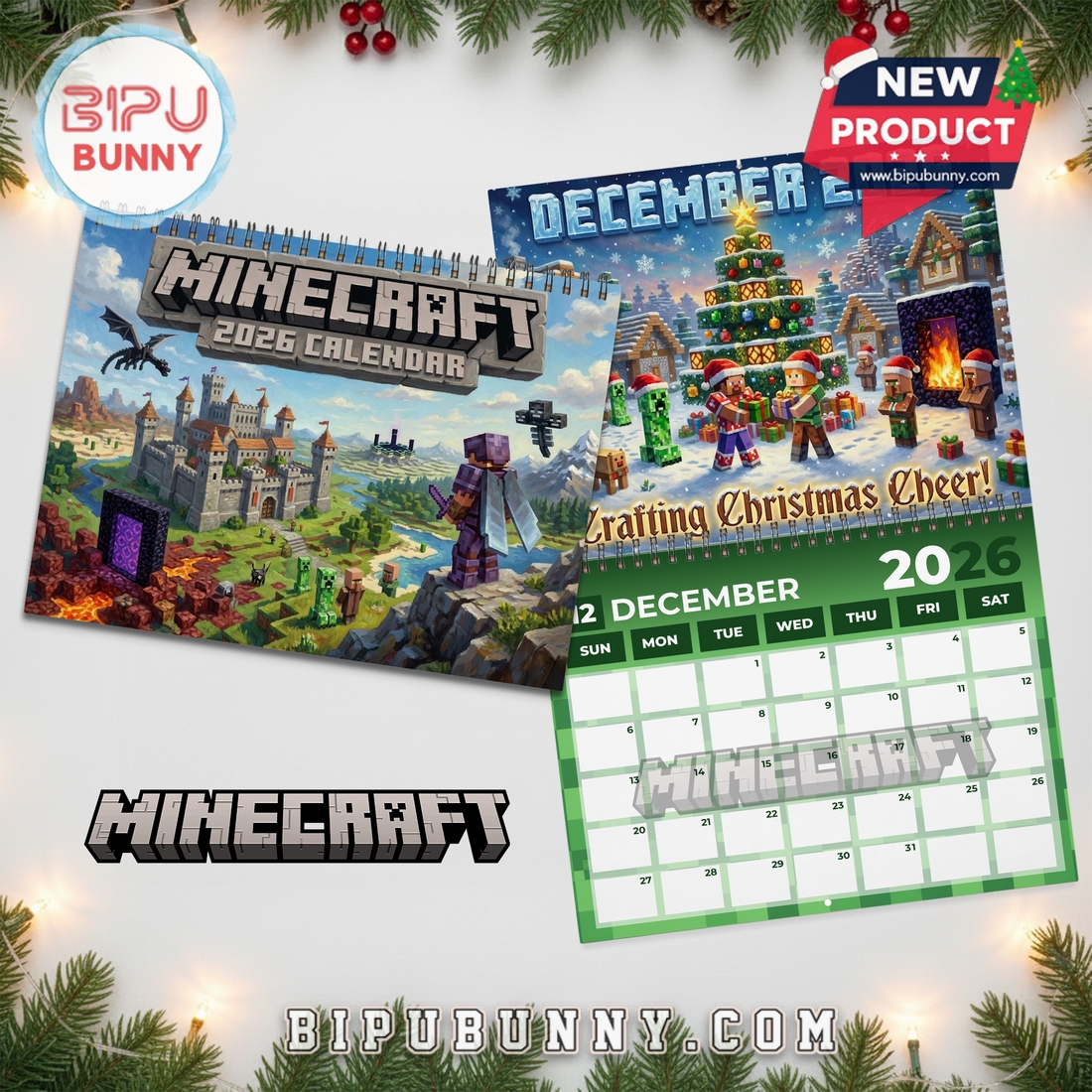 Minecraft 2026 Wall Calendar Minecraft 2026 Wall Calendar