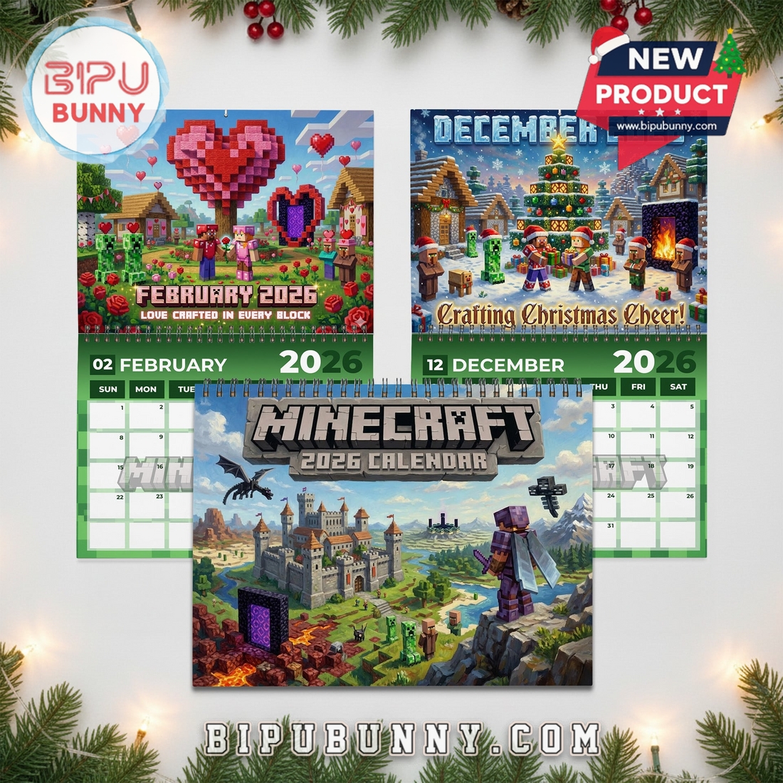 Minecraft 2026 Wall Calendar Minecraft 2026 Wall Calendar