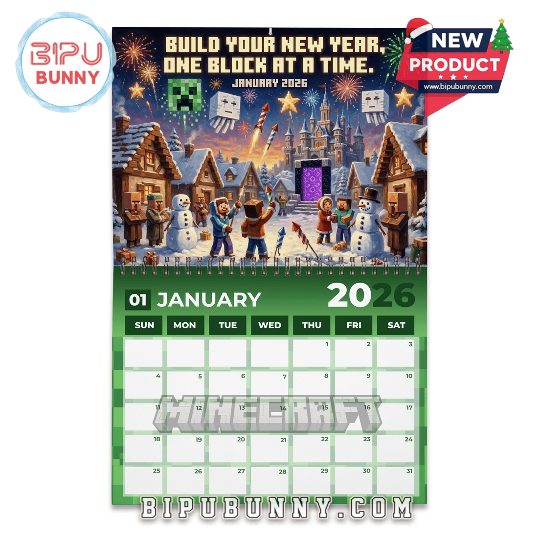 Minecraft 2026 Wall Calendar Minecraft 2026 Wall Calendar