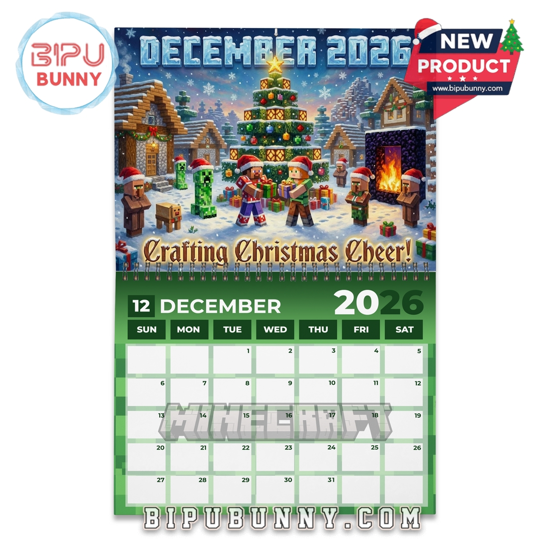 Minecraft 2026 Wall Calendar Minecraft 2026 Wall Calendar