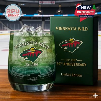 Minnesota Wild 29th Anniversary Limited Edition Whiskey Glass