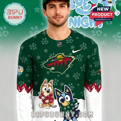 Minnesota Wild NHL Bluey Night Limited Hockey Jersey