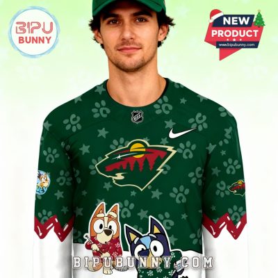Minnesota Wild NHL Bluey Night Limited Hockey Jersey